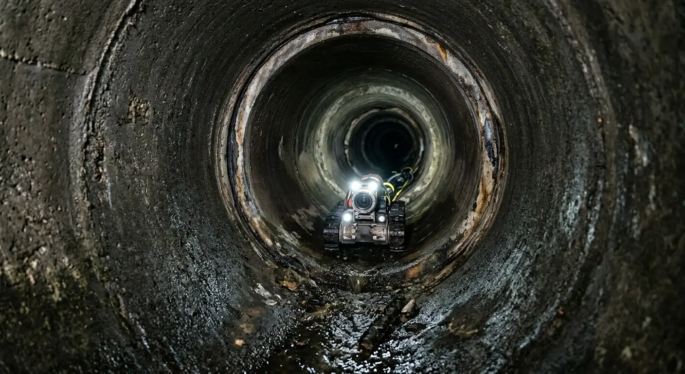 Robotic sewer camera inspecting pipe interior for Drain Snake Service in Paradise Valley
